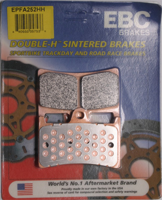 EBC Brakes EPFA Sintered Fast Street and Trackday Pads Front - EPFA252HH EBC Brakes EPFA Sintered Fast Street and Trackday Pads Front - EPFA252HH